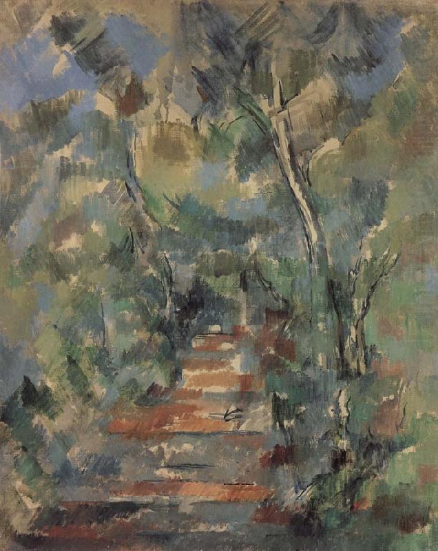 Forest scene, Paul Cezanne